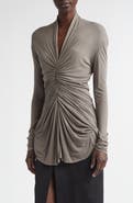 Rick Owens Radiance Gathered Jersey Top