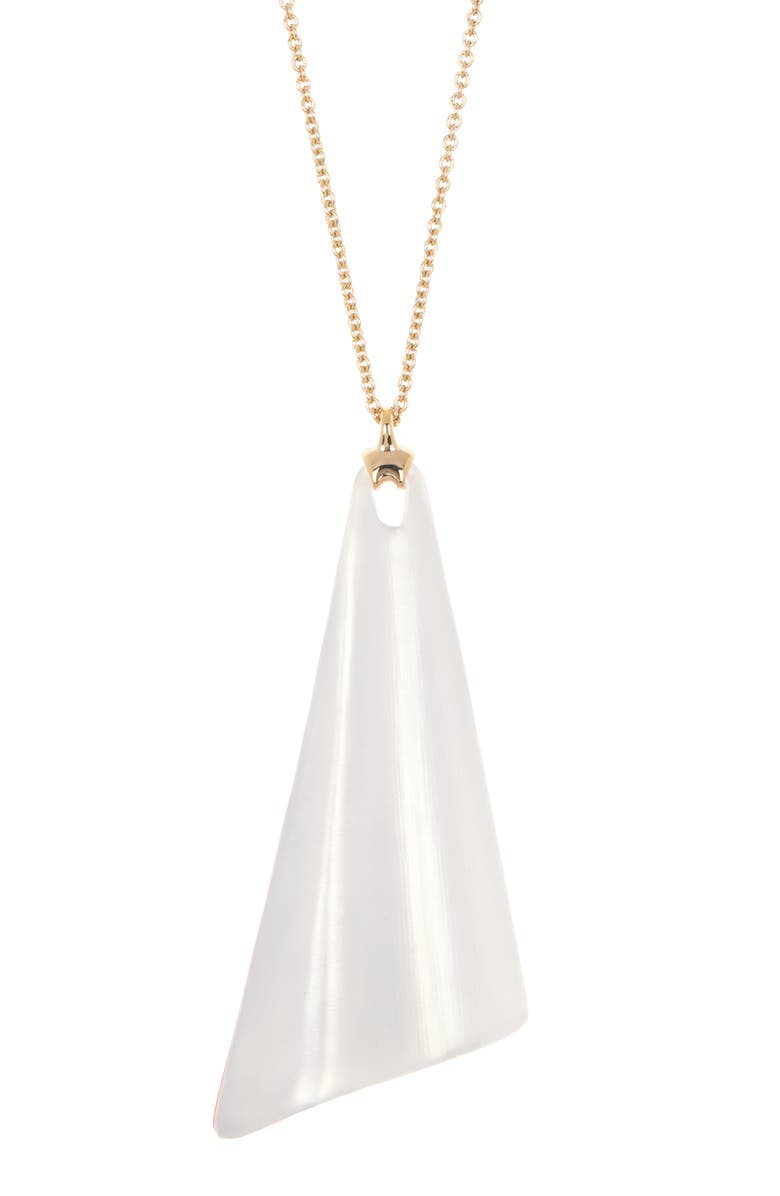Alexis Bittar Wavy Fan Pendant Necklace, Main, color, 
