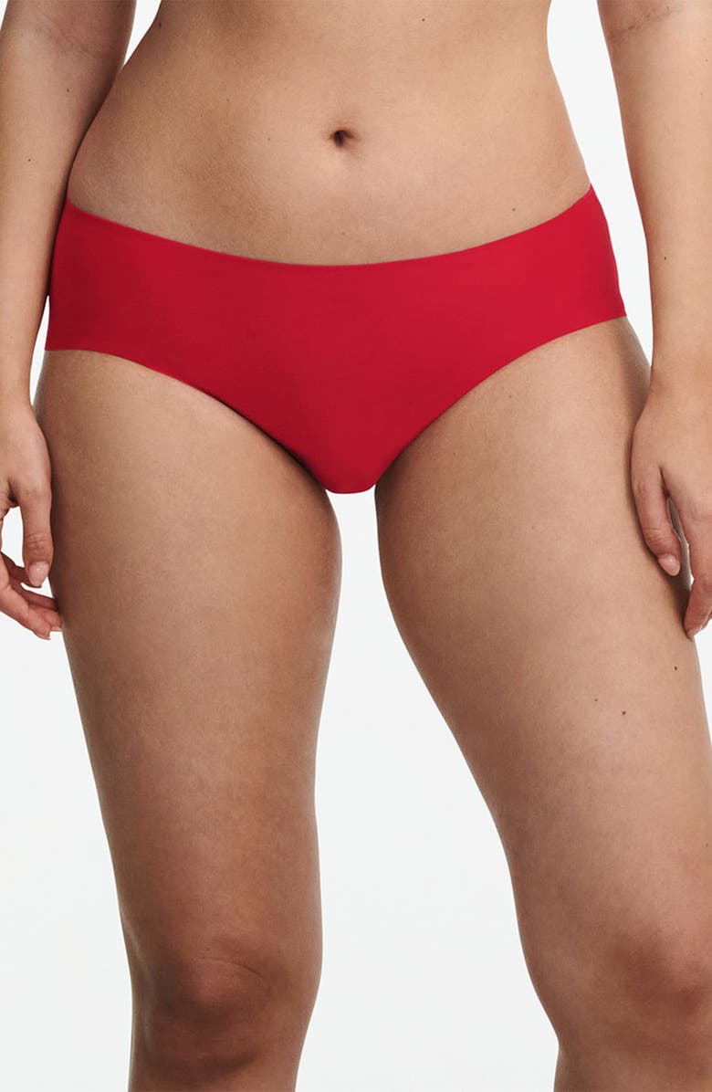 Chantelle Lingerie Soft Stretch Assorted 3-Pack Briefs, Alternate, color, Red/Beige/Black