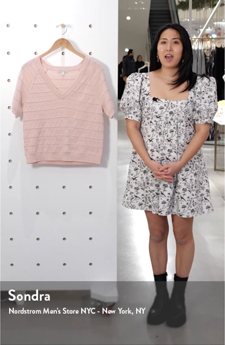 Anoushka Short Sleeve Merino Wool Sweater, sales video thumbnail