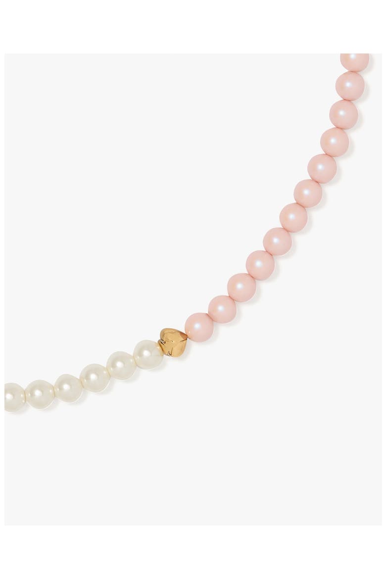 pearlie faux pearl necklace, Alternate, color, LIGHT. PINK MULTI