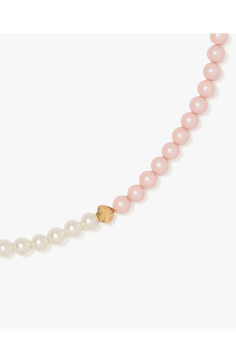 Kate Spade New York pearlie faux pearl necklace, Alternate, color, Light. Pink Multi