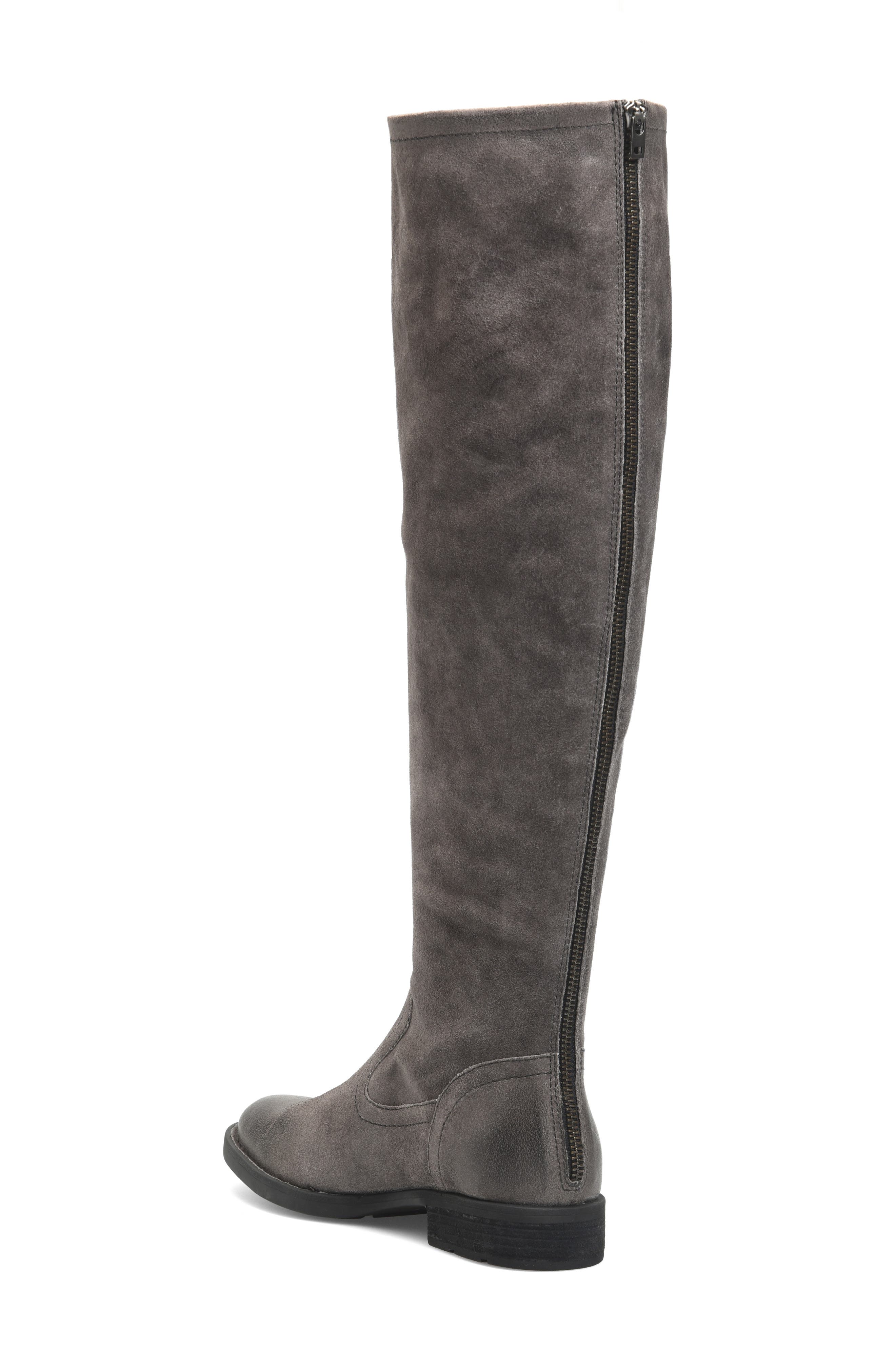 Borman Over the Knee Boot, Alternate, color, DARK GREY DISTRESSED LEATHER
