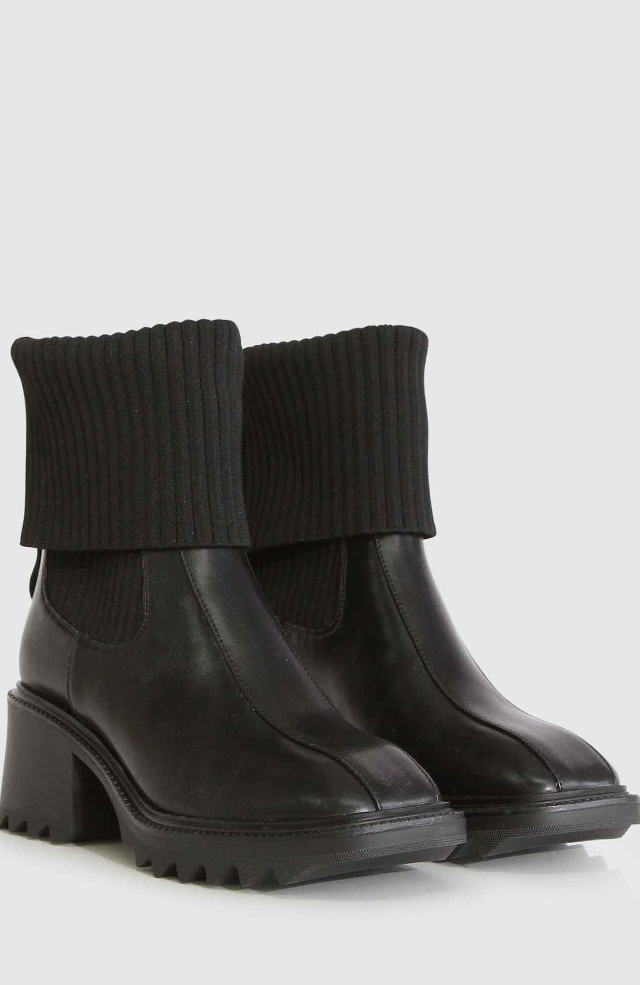 Belle & Bloom Perfect Illusion Knit Boot, Alternate, color, Black