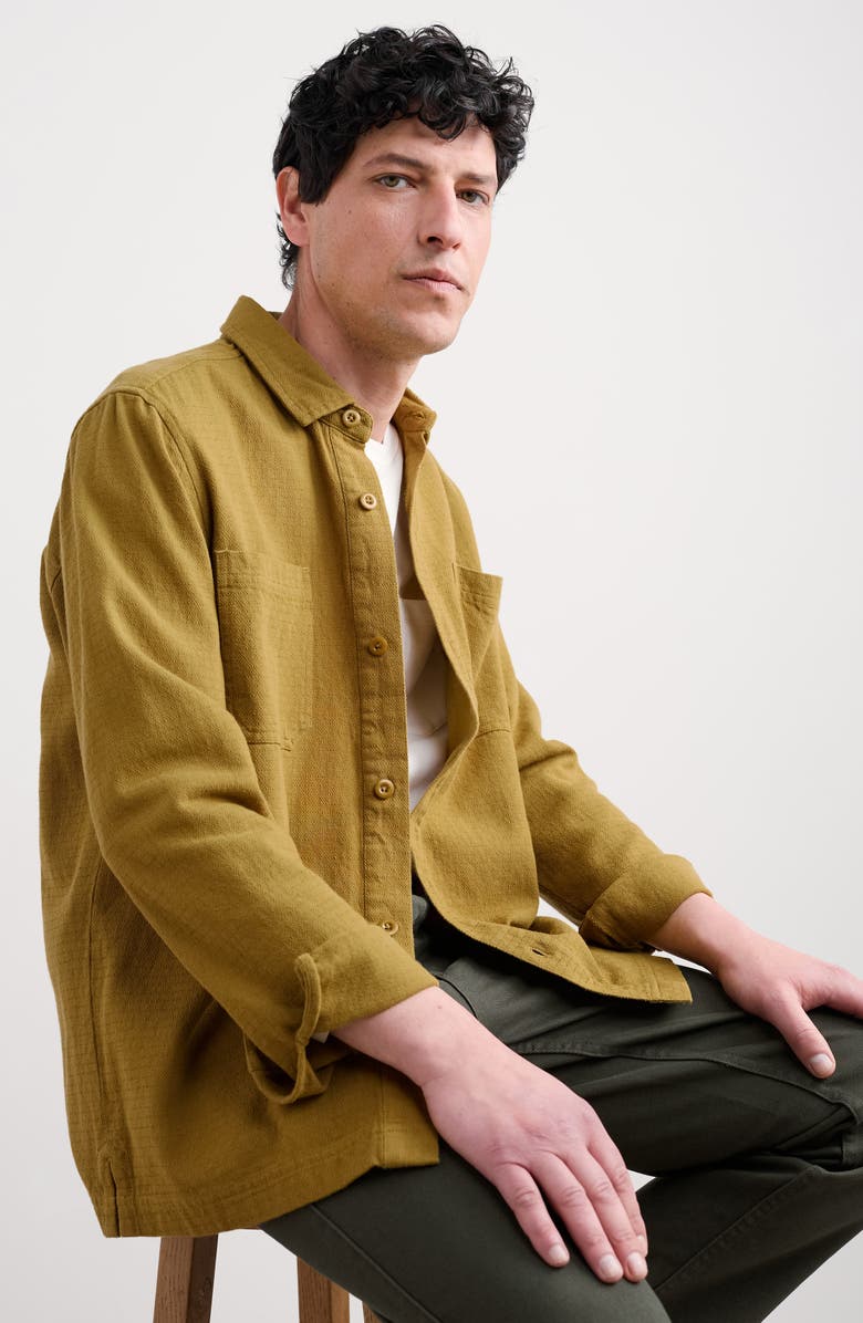 Seasalt Cornwall Rigging Geo Jacquard Organic Cotton Button-Up Overshirt, Alternate, color, 