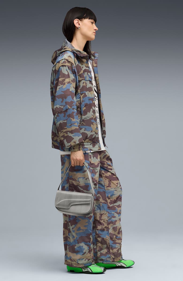 PUMA CLRT Camo Nylon Ripstop Pants, Alternate, color, Raisin