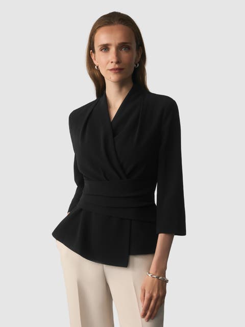 Belleville Draped Wrap Blouse