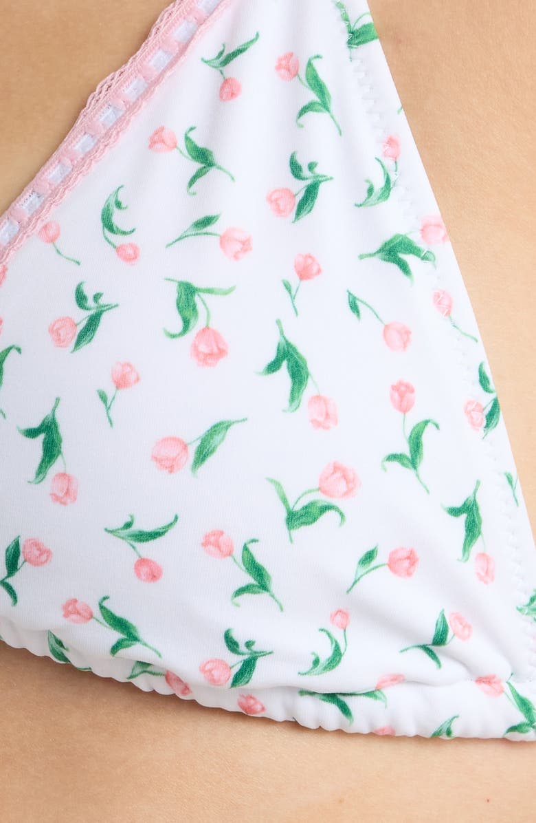 PacSun Lacey Day Triangle Swim Top, Alternate, color, Tulip Ditsy