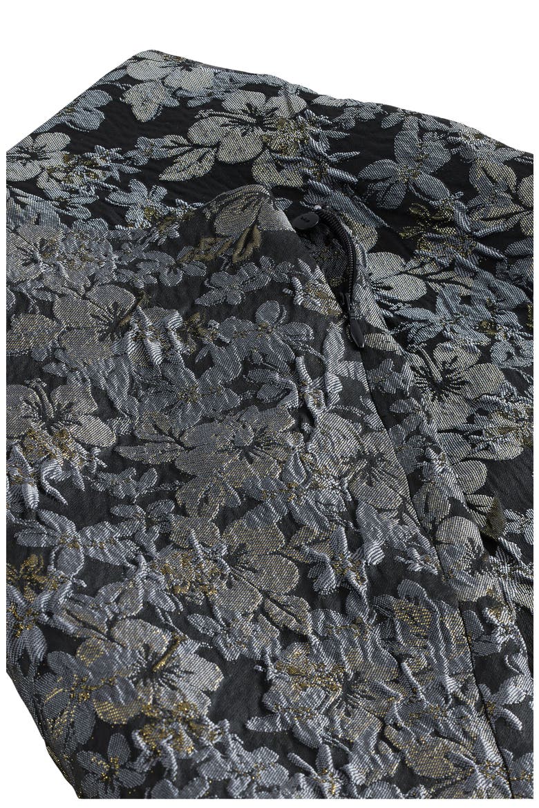 Metallic Floral Jacquard Miniskirt, Alternate, color, GREY