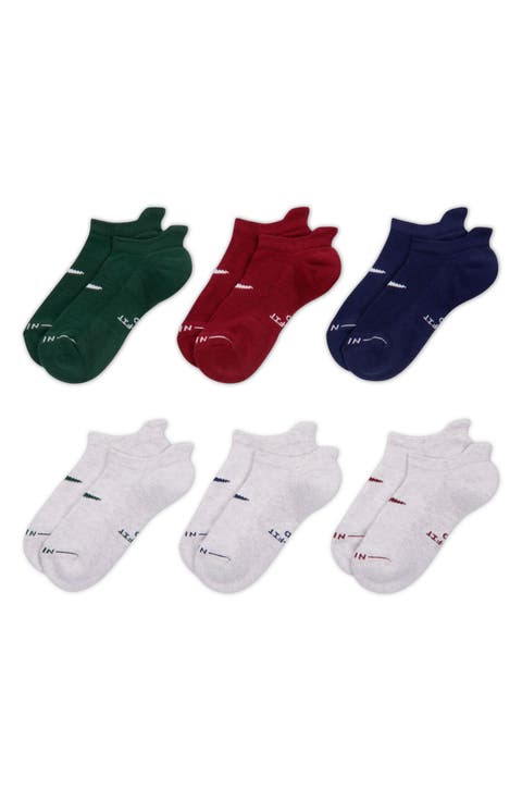 Everyday Elevated Assorted 6-Pack Dri-FIT Cotton Blend No-Show Socks