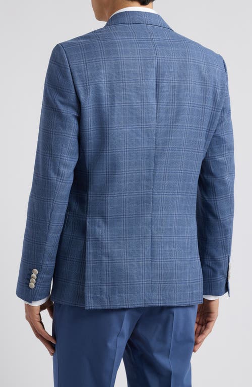 Shop Hugo Boss Boss Hutson Blue Check Wool Sport Coat