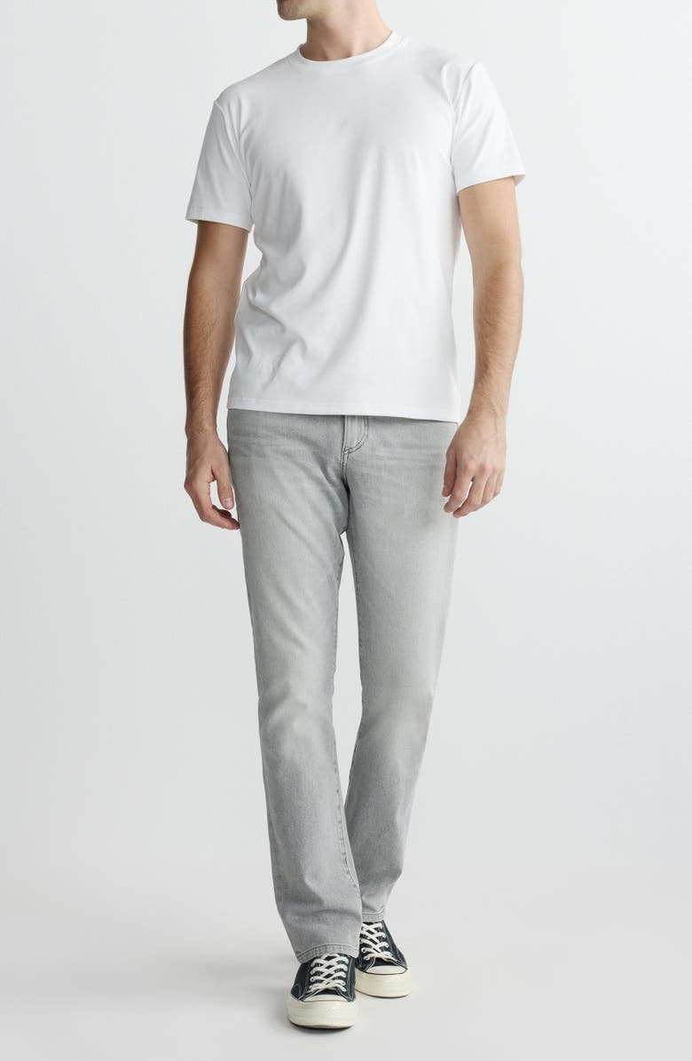 DL1961 Stretch Cotton Rib Crewneck T-Shirt, Alternate, color, White