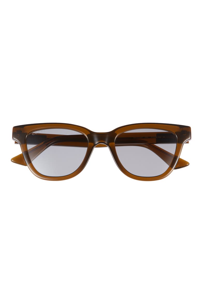 51mm Cat Eye Sunglasses, Main, color, BROWN BROWN GREY