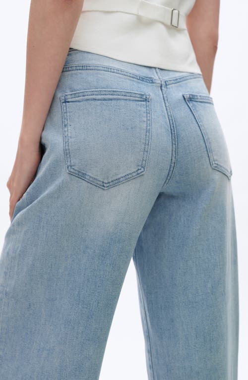Bayeas Drawstring High Waist Baggy Wide Leg Jeans In Blue
