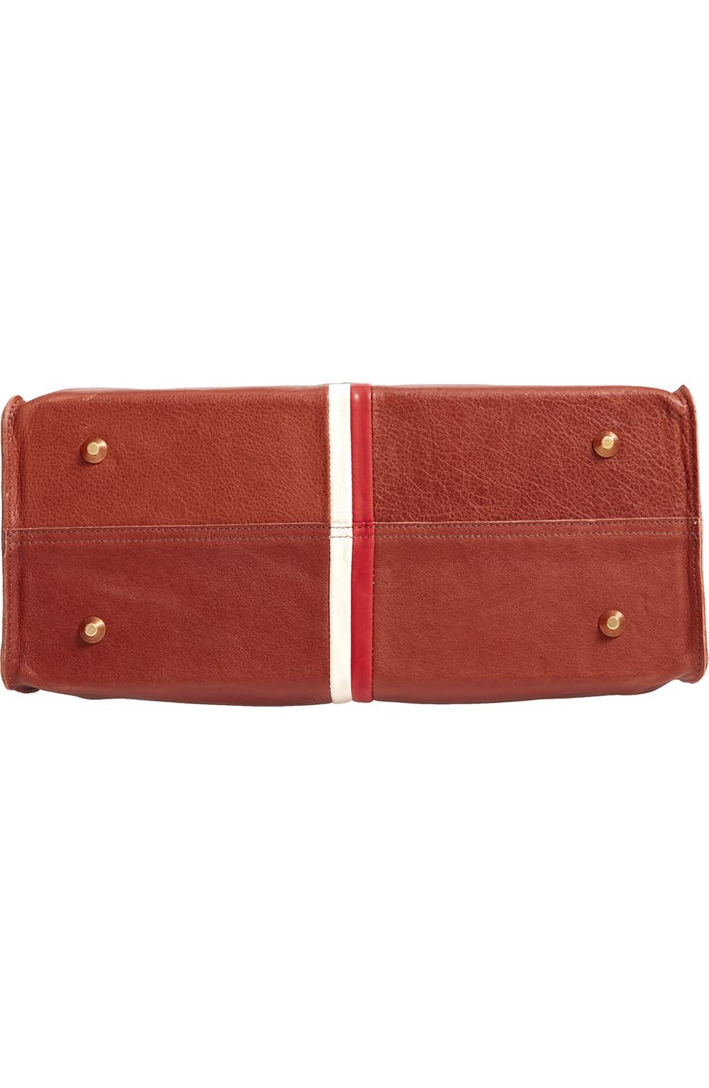 Clare V. Simple Stripe Leather Tote, Alternate, color,