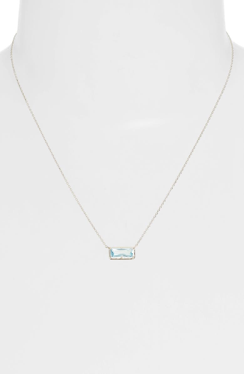 Anzie Dew Drop Blue Topaz Pendant Necklace, Alternate, color,
