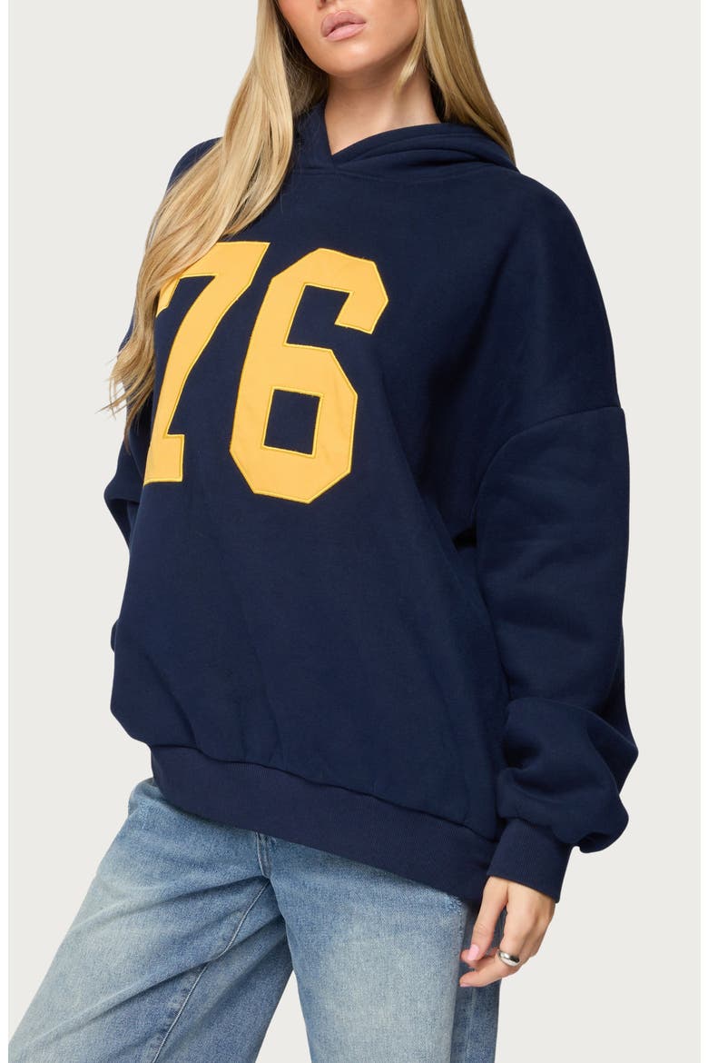 Rhyan 76 Oversize Hoodie, Alternate, color, NAVY