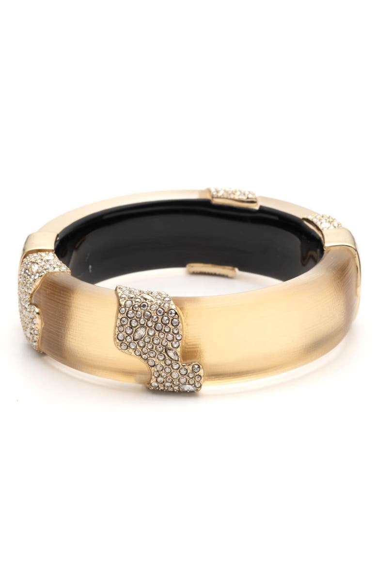 Alexis Bittar Crystal Hinged Bangle, Main, color,