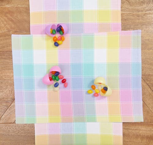 C & F Home C&f Home Hana Color Block Plaid Table Runner 13" X 72" In Pink