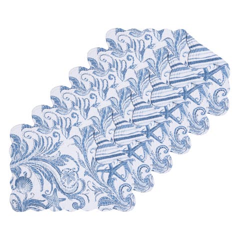 Tidal Waves Set of 6 Placemats  13" x 19"