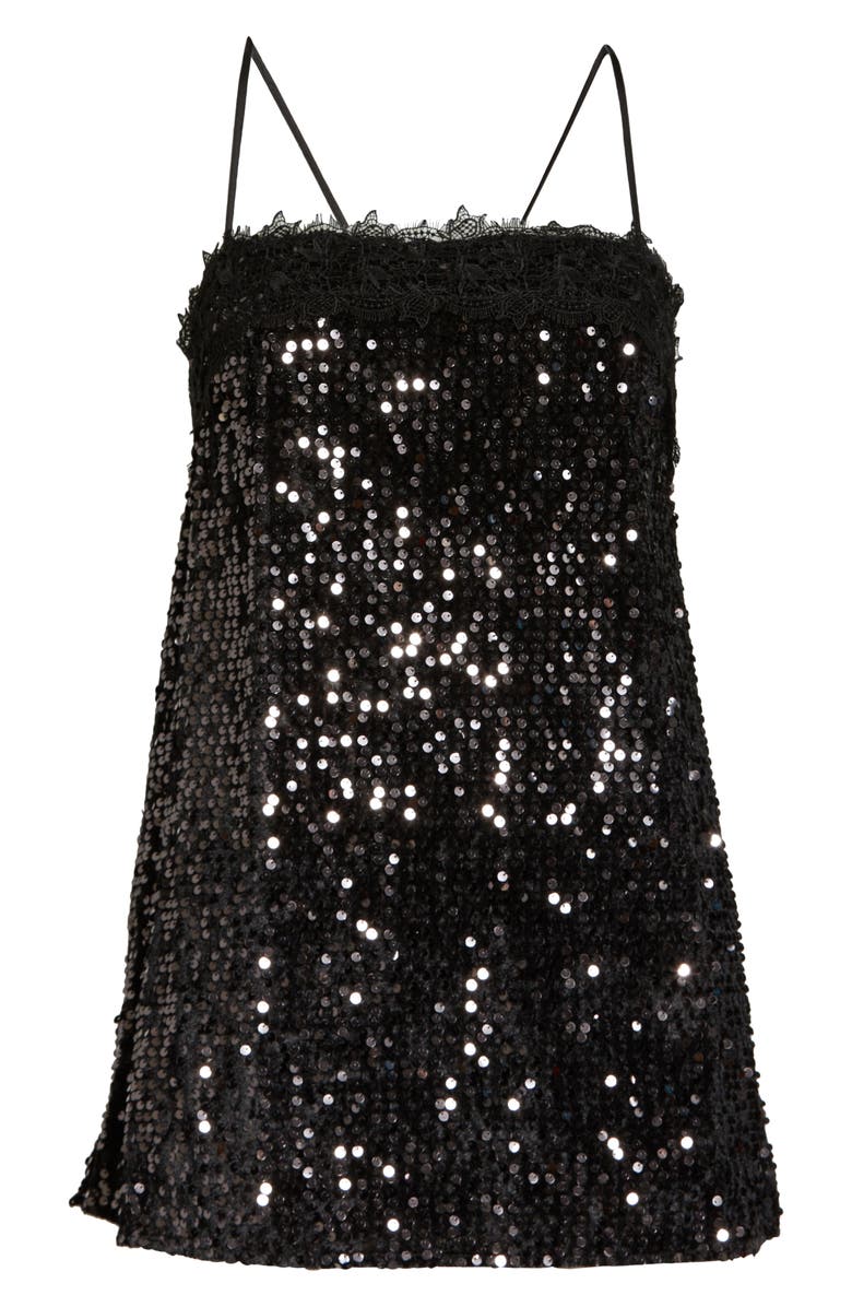 Free People That Girl Sequin Mini Slipdress, Alternate, color, 