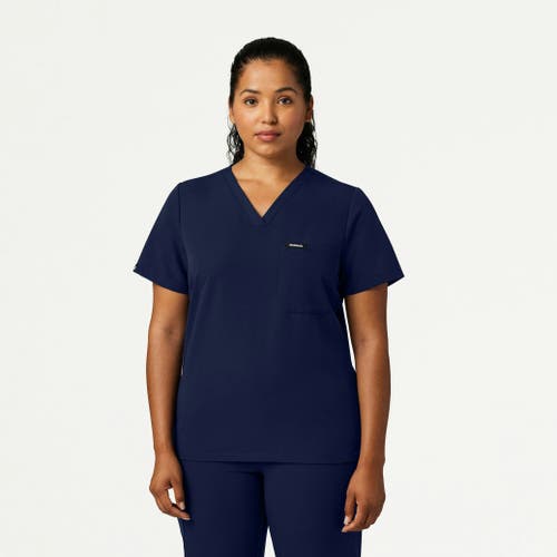 Jaanuu 1-pocket Slim V-neck Scrub Top In Blue