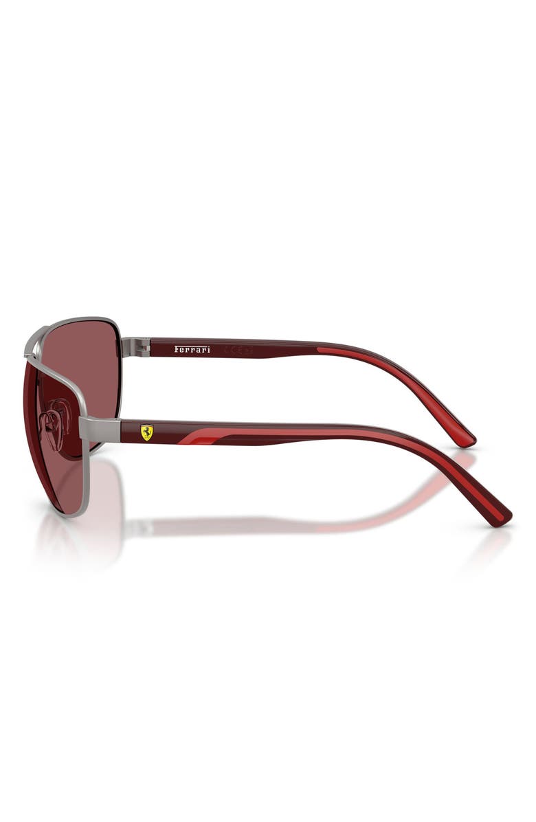 Scuderia Ferrari 64mm Pillow Sunglasses, Alternate, color, Matte Gunmetal / Ferrari