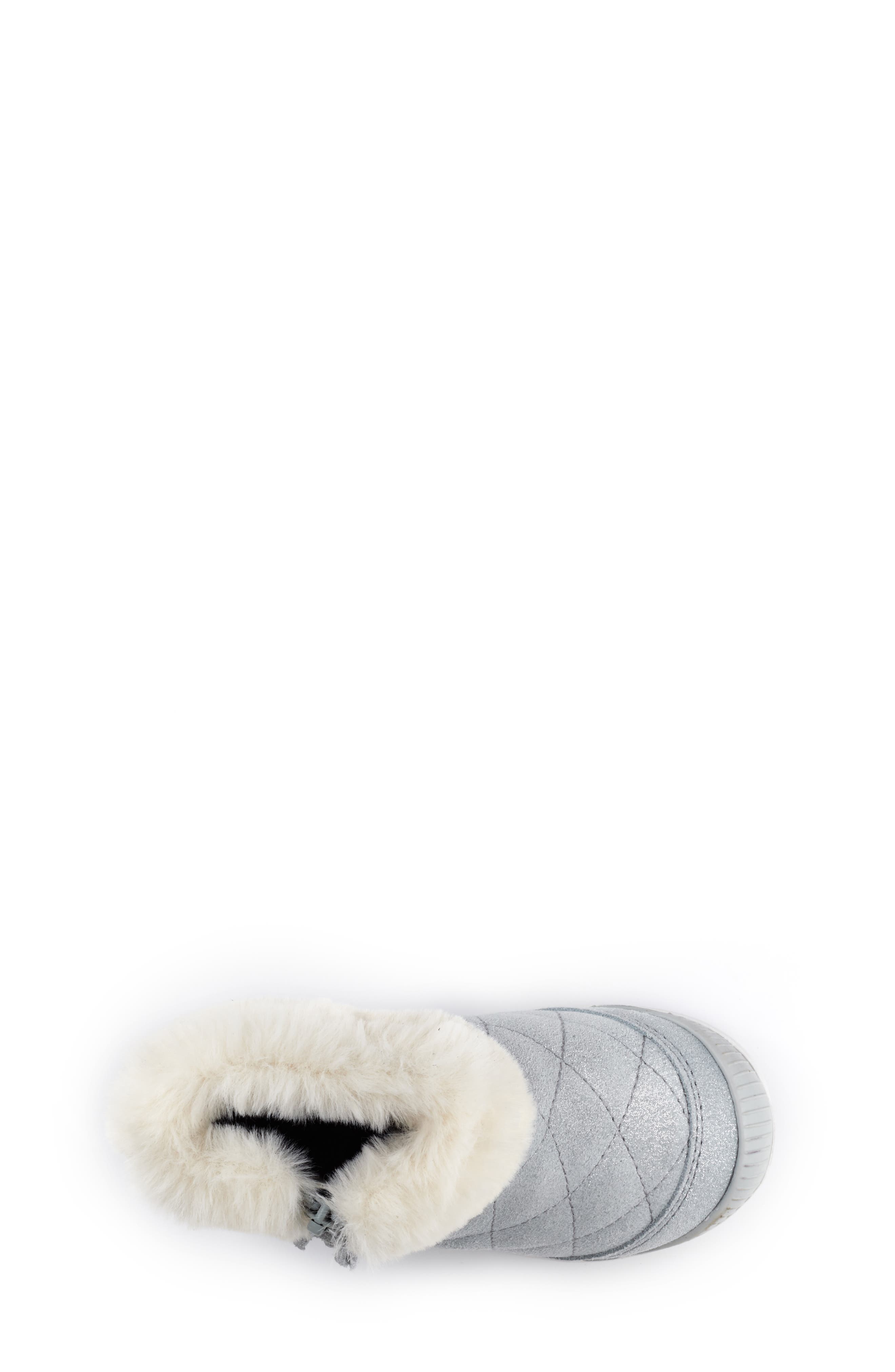 Stride Rite Chloe Faux Fur Quilted Bootie, Alternate, color, 
