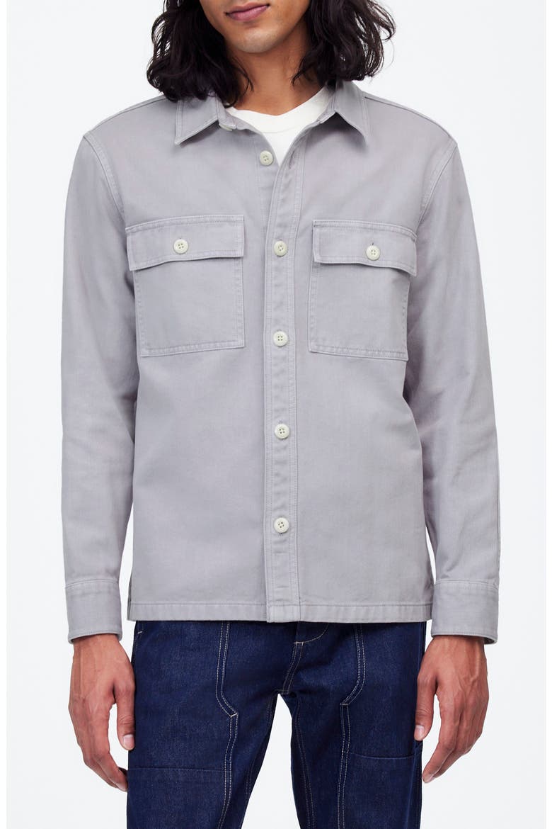 Garment Dyed Straight Hem Work Shirt, Main, color, FADED LAVENDER