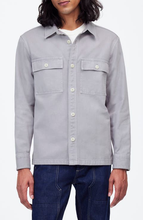 Garment Dyed Straight Hem Work Shirt
