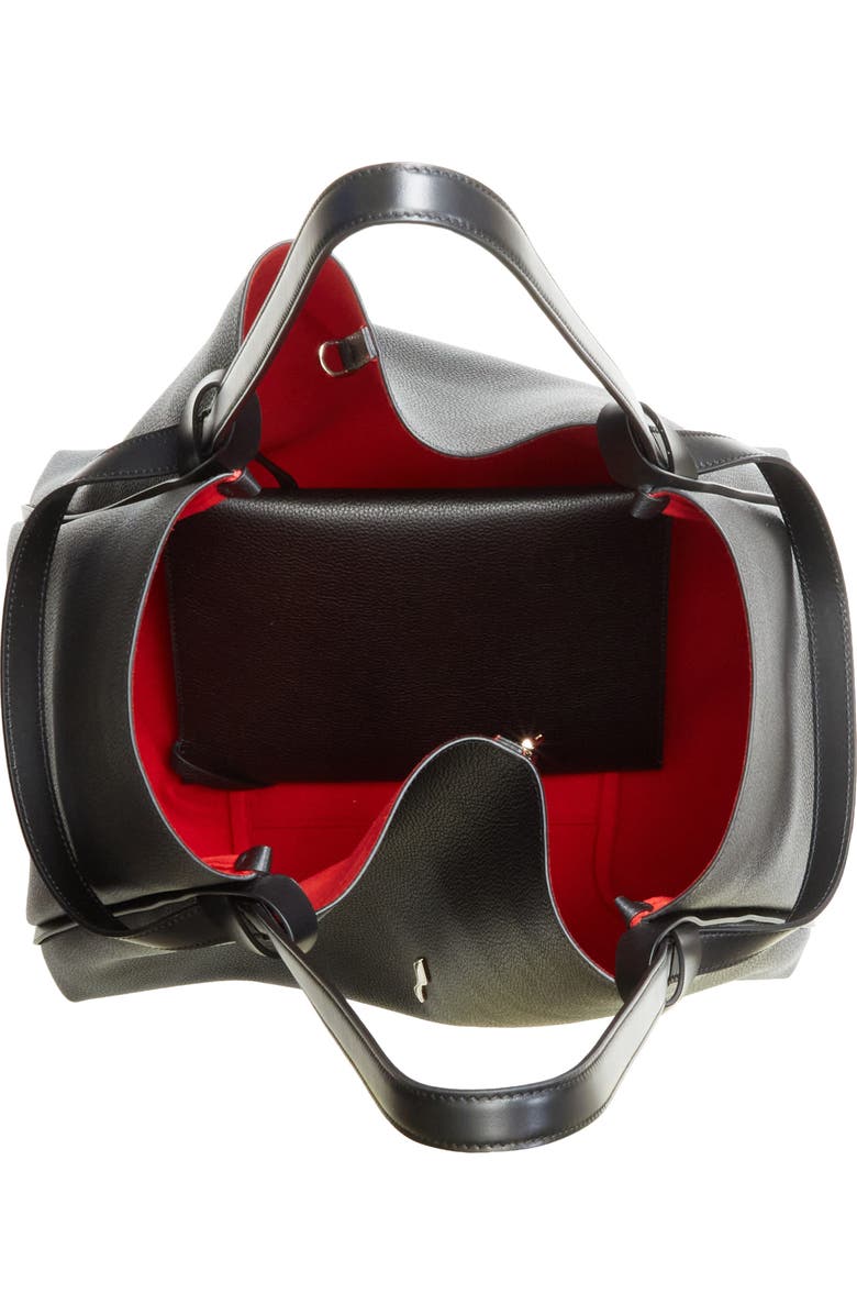 Christian Louboutin Large Bettina Leather Tote, Alternate, color, Bk01 Black