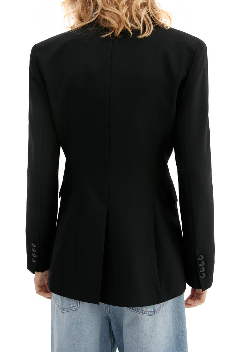 Double Breasted Suit Blazer, Alternate, color, BLACK
