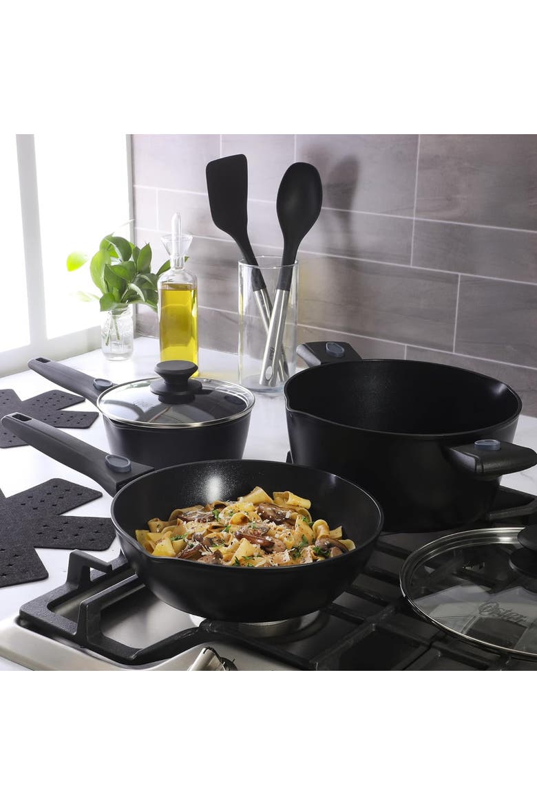 13 Piece Nonstick Cookware Combo Set in Matte Black, Alternate, color, Black