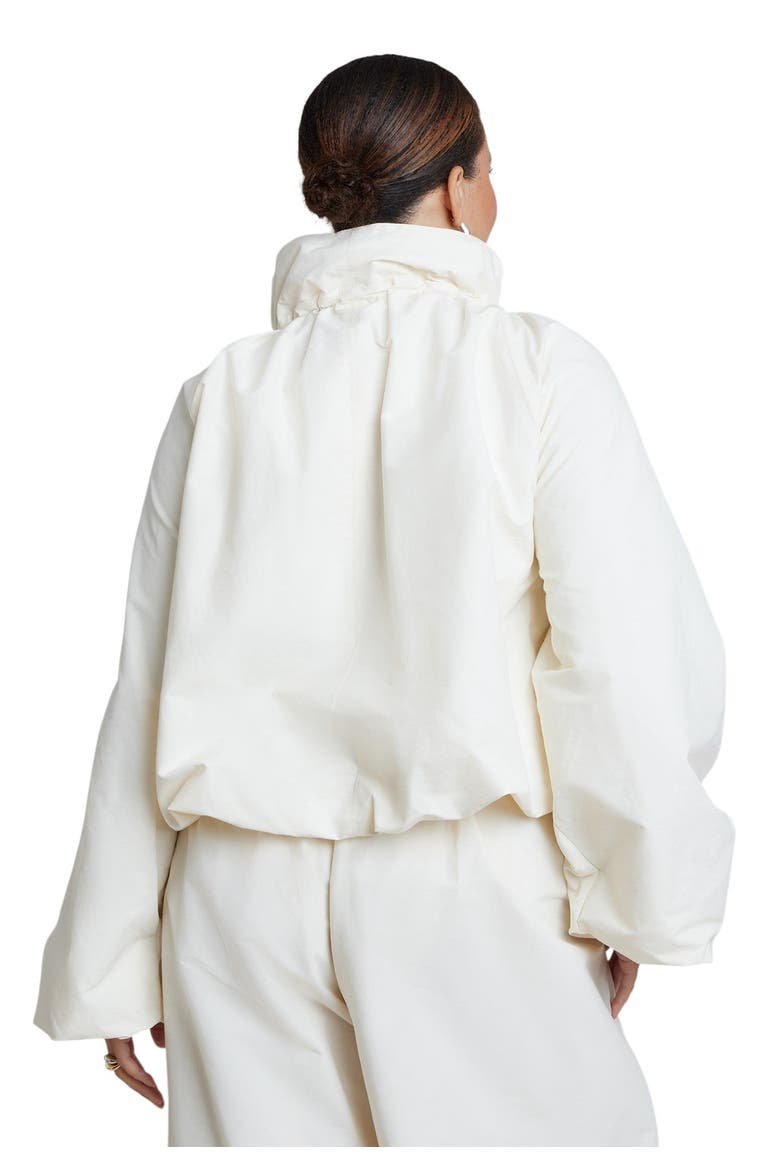 Cotton Blend Drawcord Bomber Jacket, Alternate, color, PAPYRUS