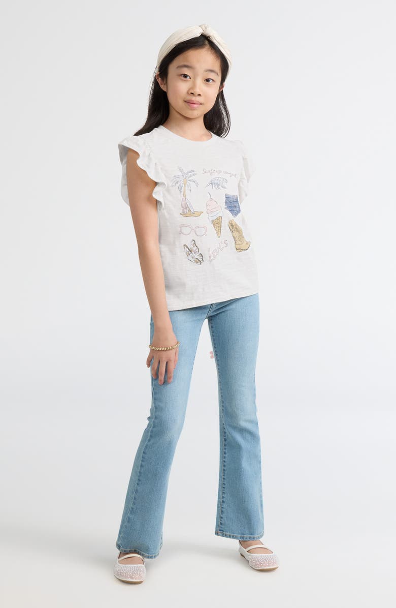 Levi's Kids' Coastal Flutter Sleeve Graphic T-Shirt, Alternate, color, Antique White