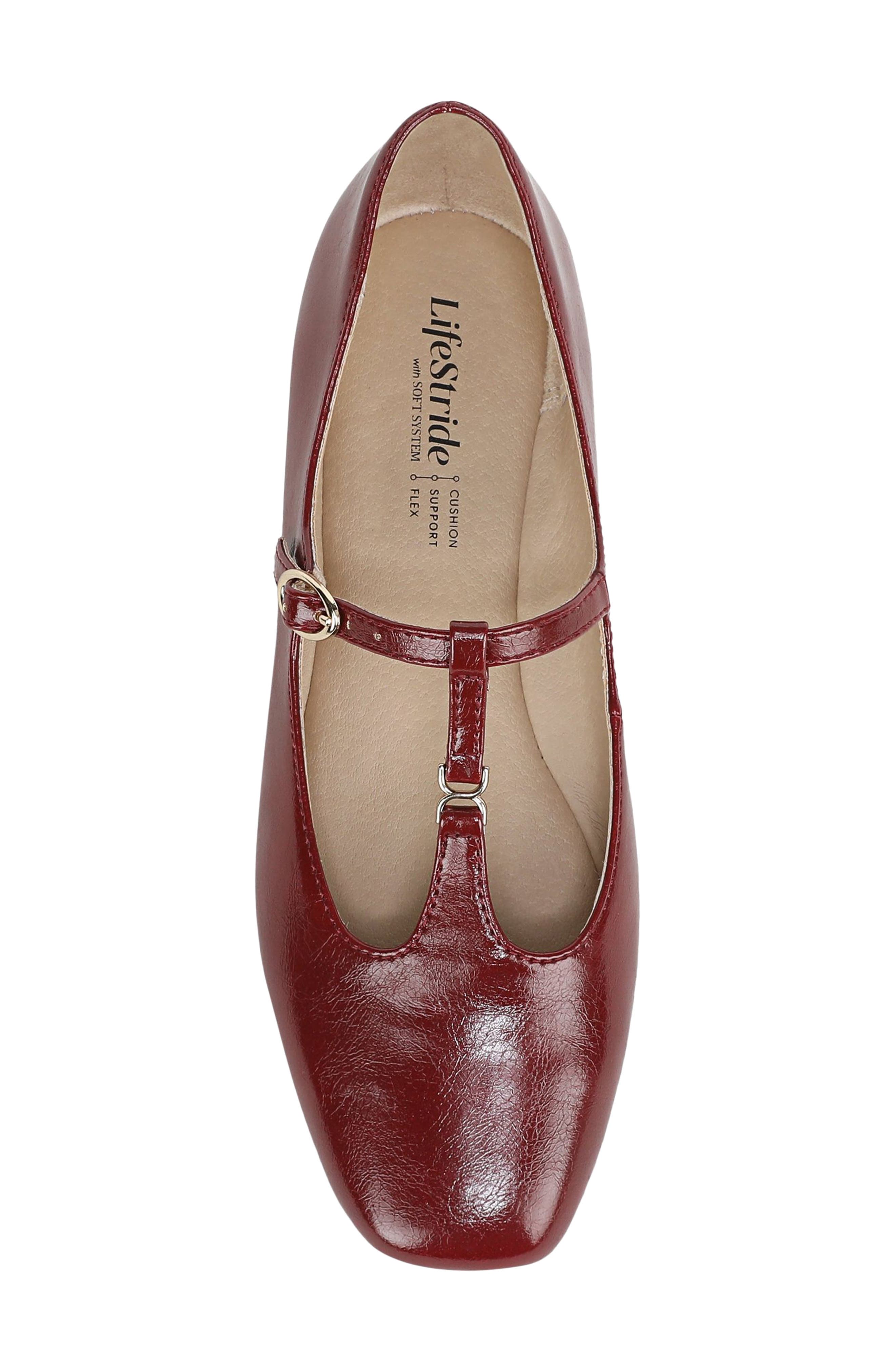 Bennett Mary Jane Flat, Alternate, color, DARK CHERRY