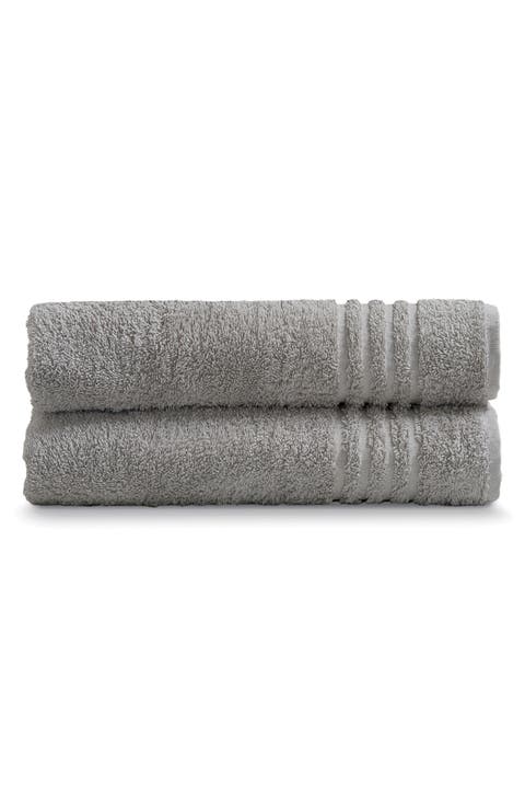 Solid Cotton 2-Piece Bath Towel Set