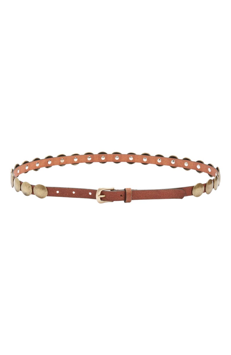 Golden Goose Trinidad Stud Belt, Main, color, Nougat
