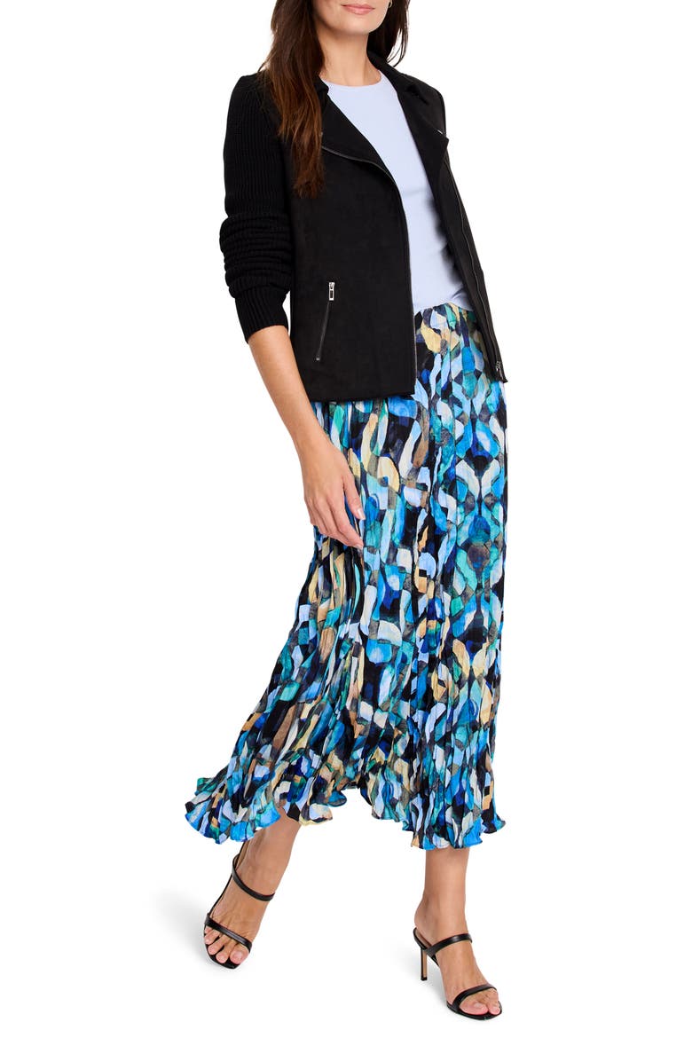 Wave Links Maxi Skirt, Alternate, color, BLUE MULTI