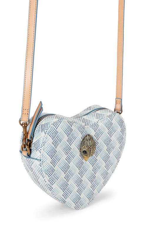 Kurt Geiger London Camden Heart Crossbody Bag In Open White