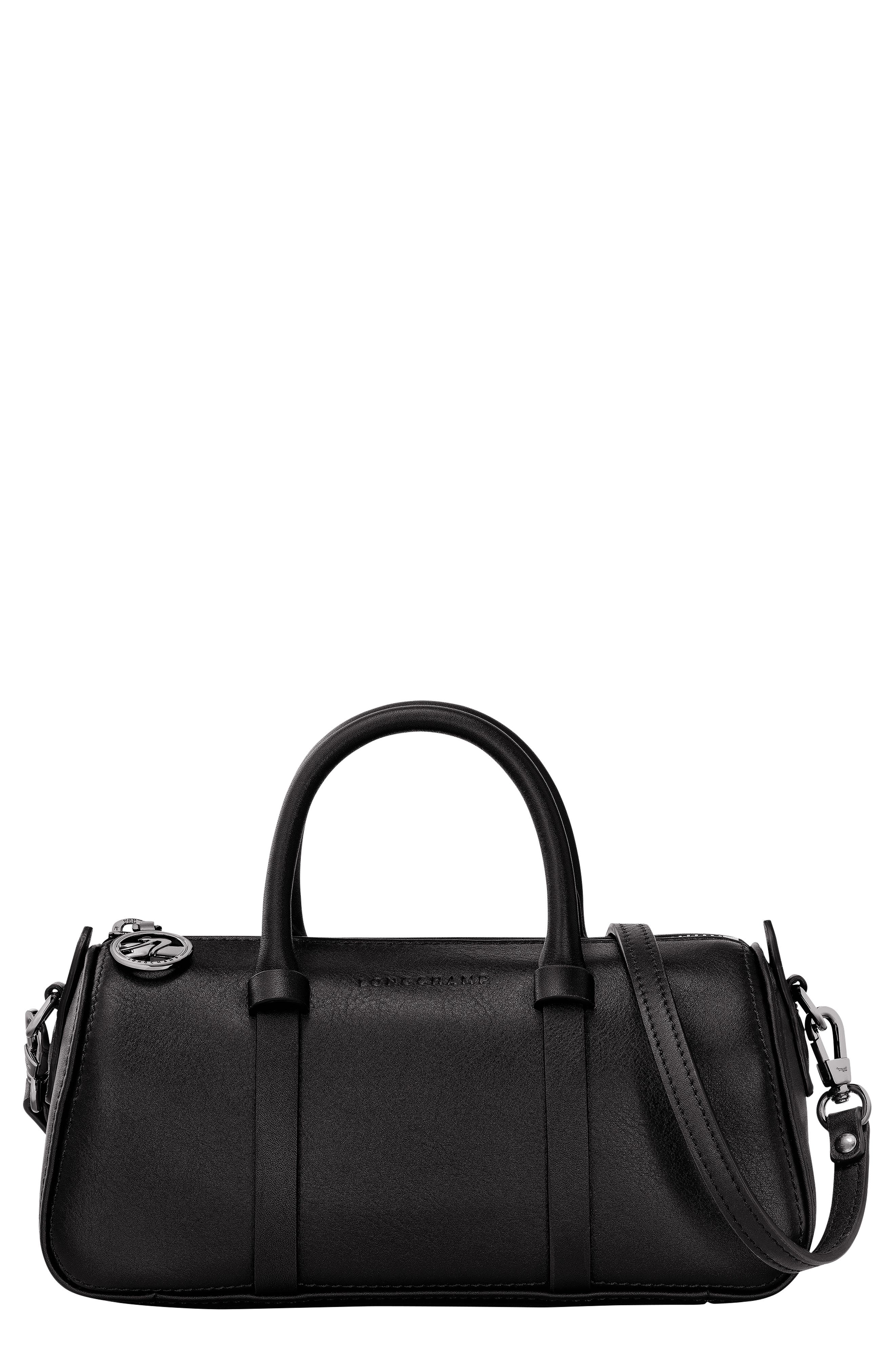 Longchamp Small Day Leather Bowling Bag, Main, color, Black