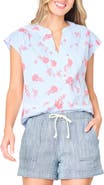 GIBSONLOOK Cap Sleeve Stretch Cotton Top