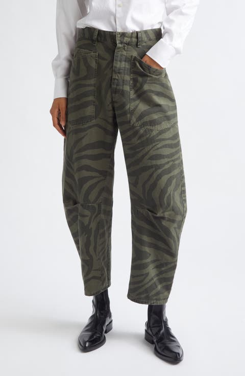 Shon Tiger Stripe Stretch Cotton Pants