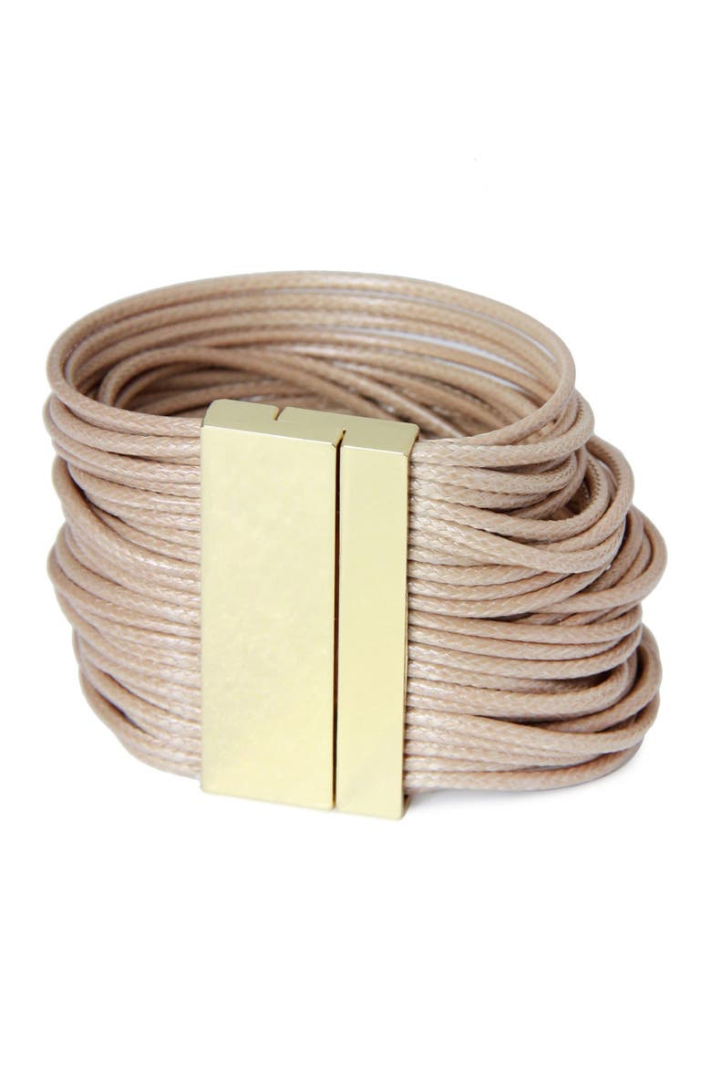 SAACHI Nude Multi-Cord Bracelet, Alternate, color, Nude