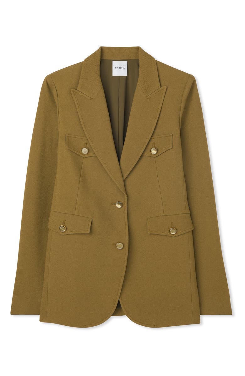 St. John Collection Textured Crepe Blazer, Alternate, color, 