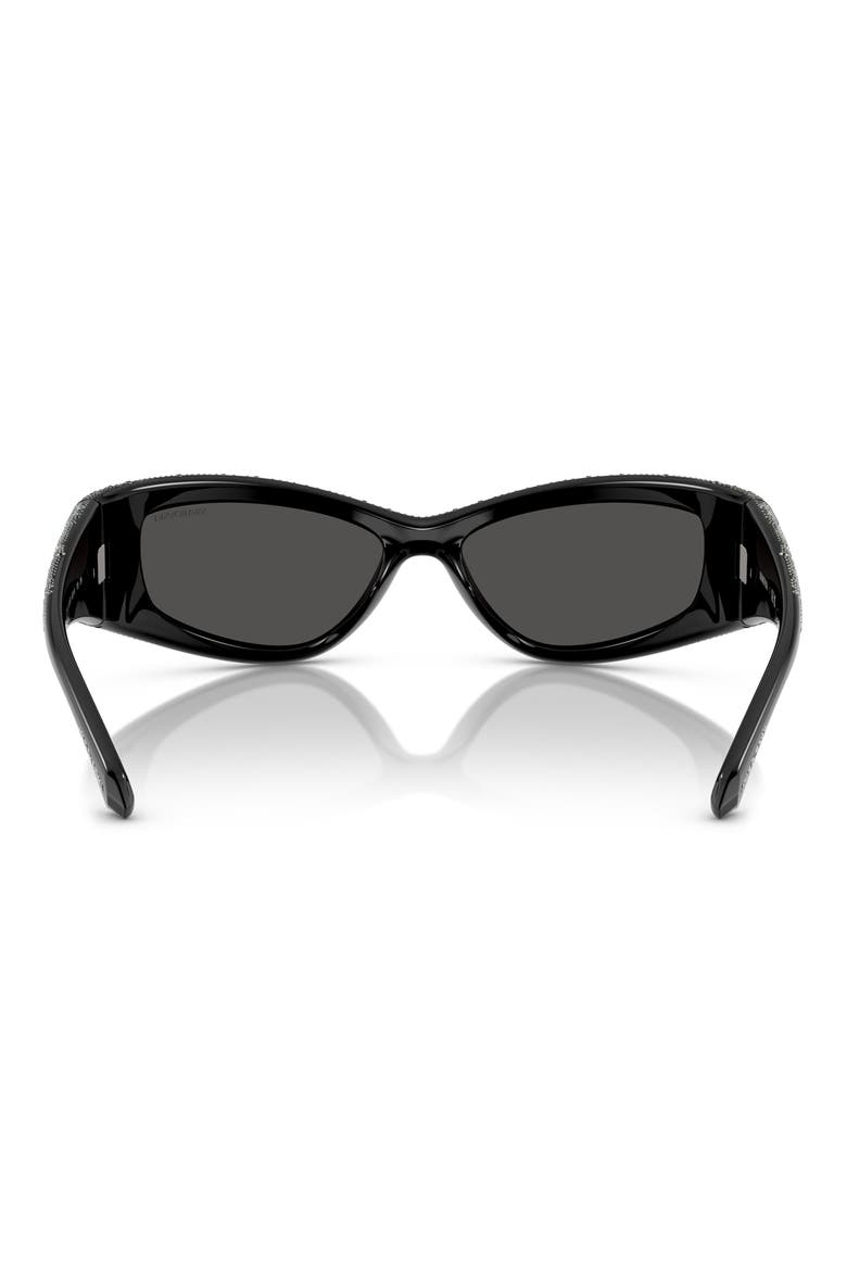 60mm Irregular Sunglasses, Alternate, color, BLACK