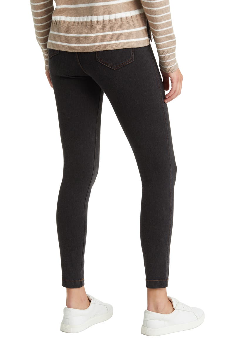 'Lyssentials Toothpick Denim Leggings, Alternate, color, MDTWN BLCK