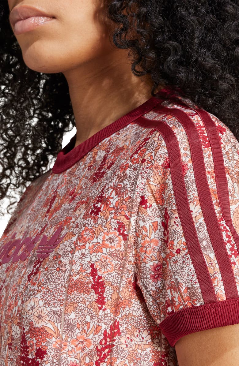 adidas Originals x Liberty London Cali Recycled Polyester T-Shirt, Alternate, color, 