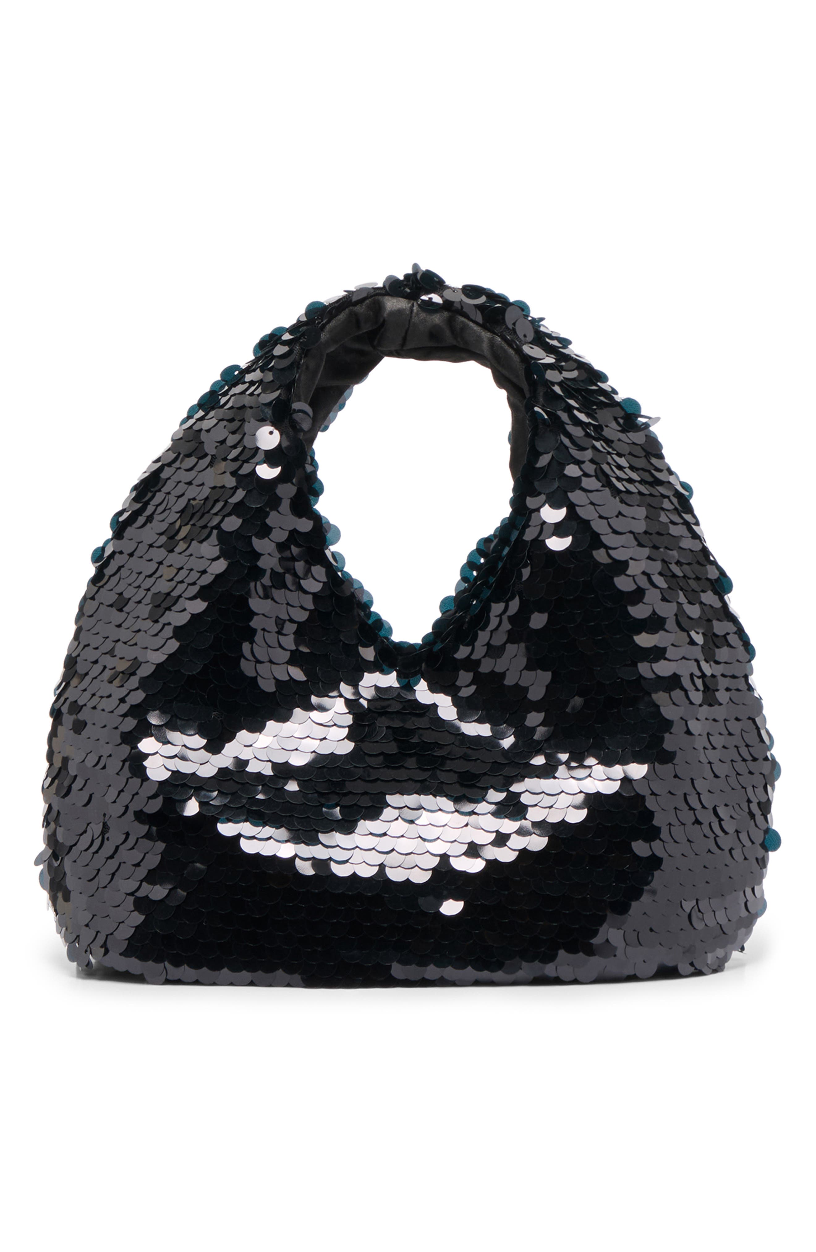 Dolce Vita Dahlia Sequin Shoulder Bag, Alternate, color, Black