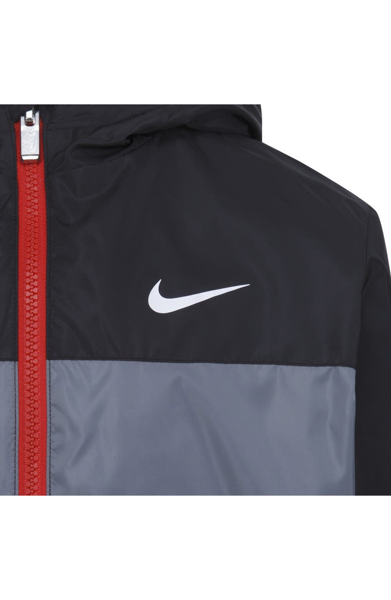 Nike Kids' Just Do It Fleece Lined Windrunner Jacket, Alternate, color, Smoke Grey